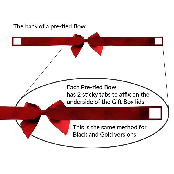 Pre-tied Bow - Size 7 (to fit Large Hamper / Balloon Box. Boxes sold separately) (Pack of 25)