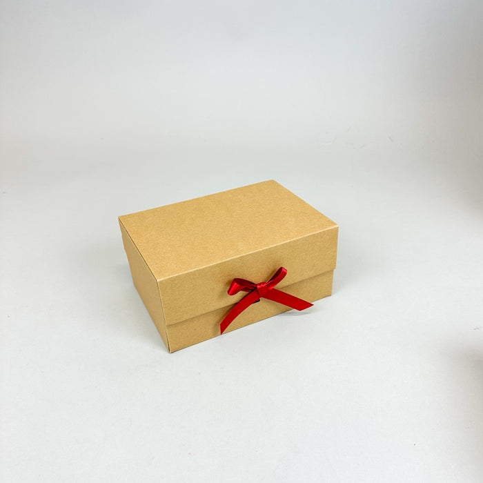 Eco Ribbon Closure Box - 220x150x100mm - Red Ribbon (Pack of 25)