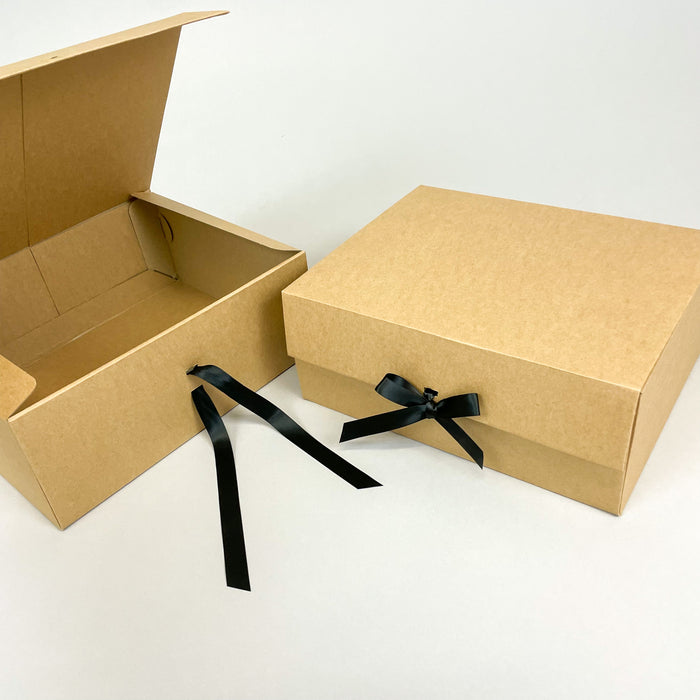 Eco Ribbon Closure Box - 280x220x110mm - Black Ribbon (Pack of 25)