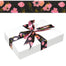 2.5cm Floral Ribbon Black 20m Roll