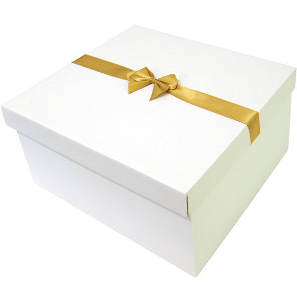 Gold Pre tied Bow Size 7 to fit Large Hamper Balloon Box